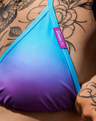 Women's Fader String Bikini Top - Purple & Turquoise - Dixxon Flannel Co.