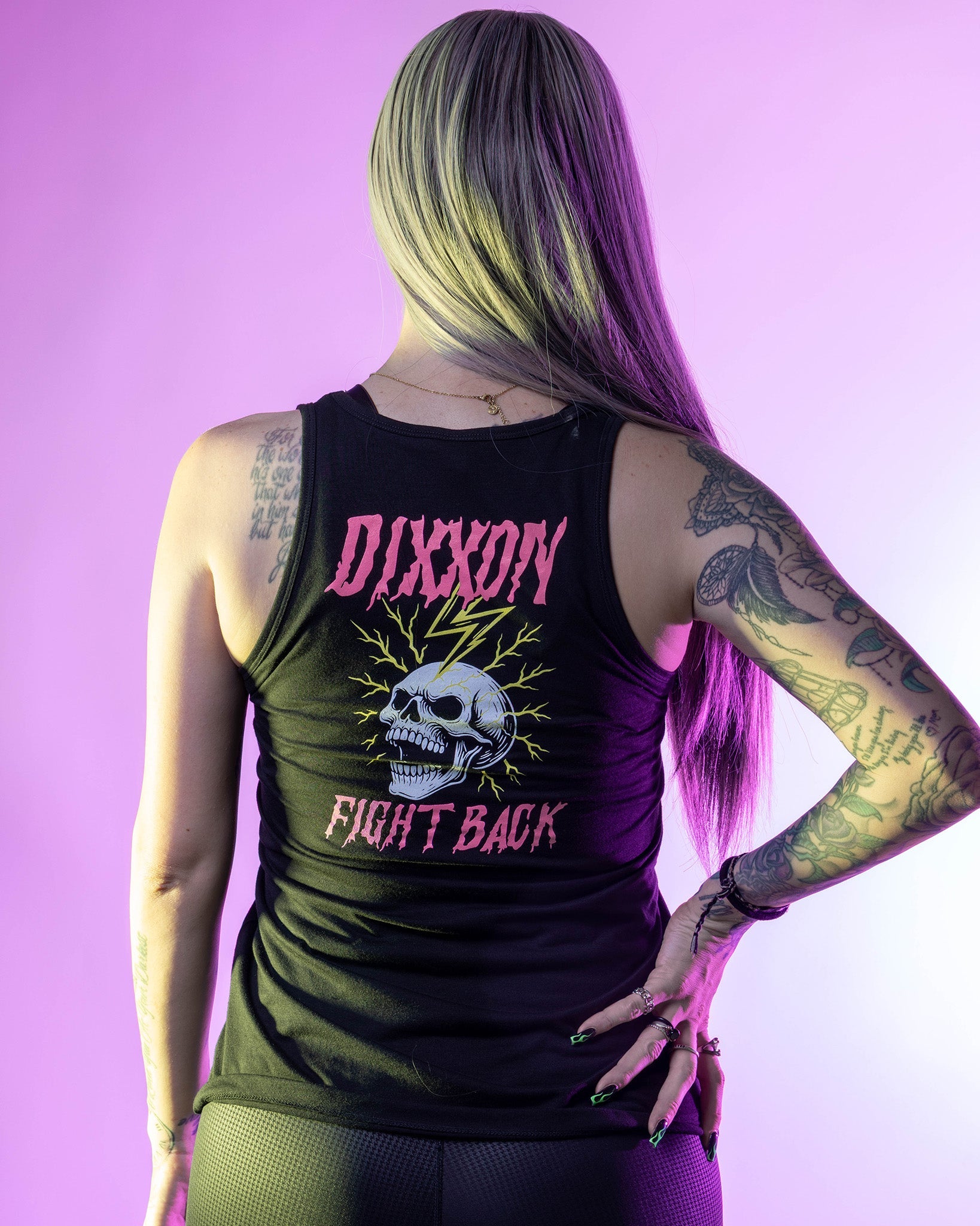 Women's Fight Back Flowy Tank - Black - Dixxon Flannel Co.