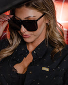 Women's Finney Party Shirt - Black & Gold - Dixxon Flannel Co.