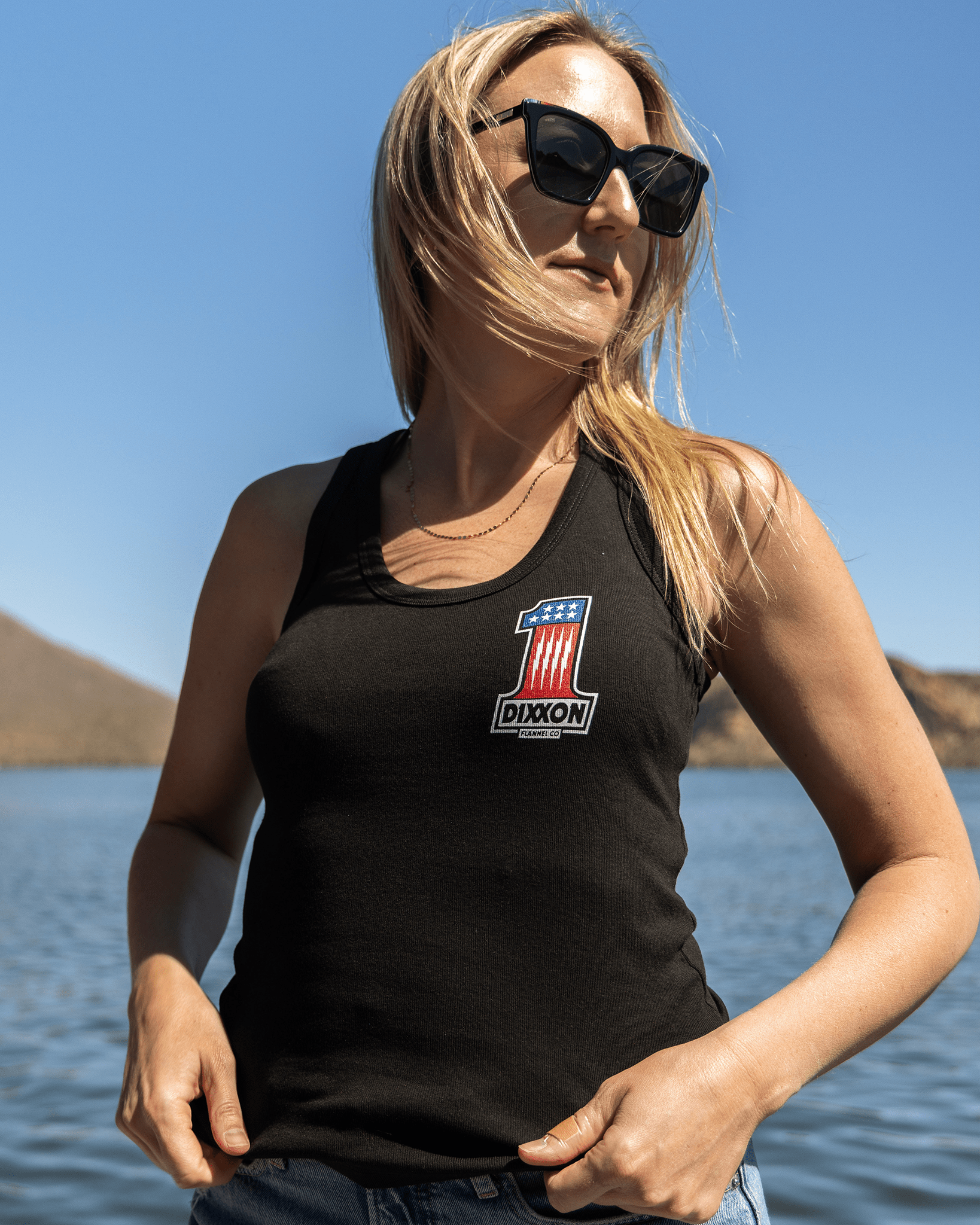 Women's First Place Fitted Tank - Black - Dixxon Flannel Co.