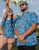 Women's Flingle Party Shirt - Blue - Dixxon Flannel Co.