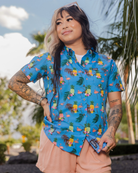 Women's Flingle Party Shirt - Blue - Dixxon Flannel Co.