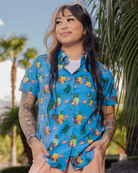 Women's Flingle Party Shirt - Blue - Dixxon Flannel Co.