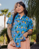 Women's Flingle Party Shirt - Blue - Dixxon Flannel Co.