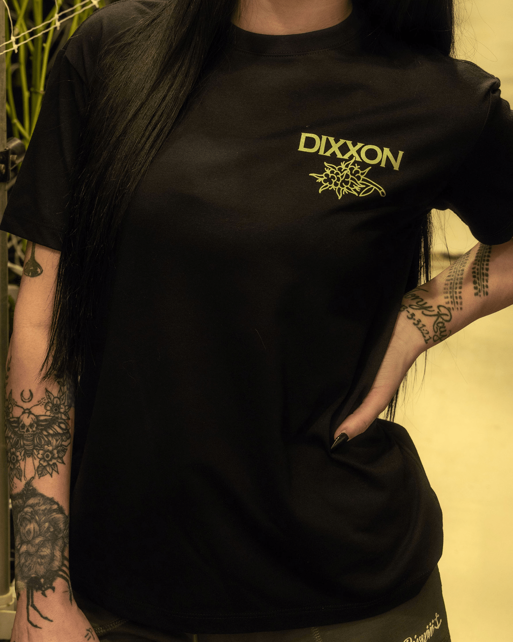 Women's Flowers Tee   - Black - Dixxon Flannel Co.