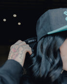 Women's Gray Crest Lightweight Pullover Hoodie - Black - Dixxon Flannel Co.