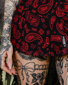 Women's Hankie Party Shirt - Black & Red - Dixxon Flannel Co.