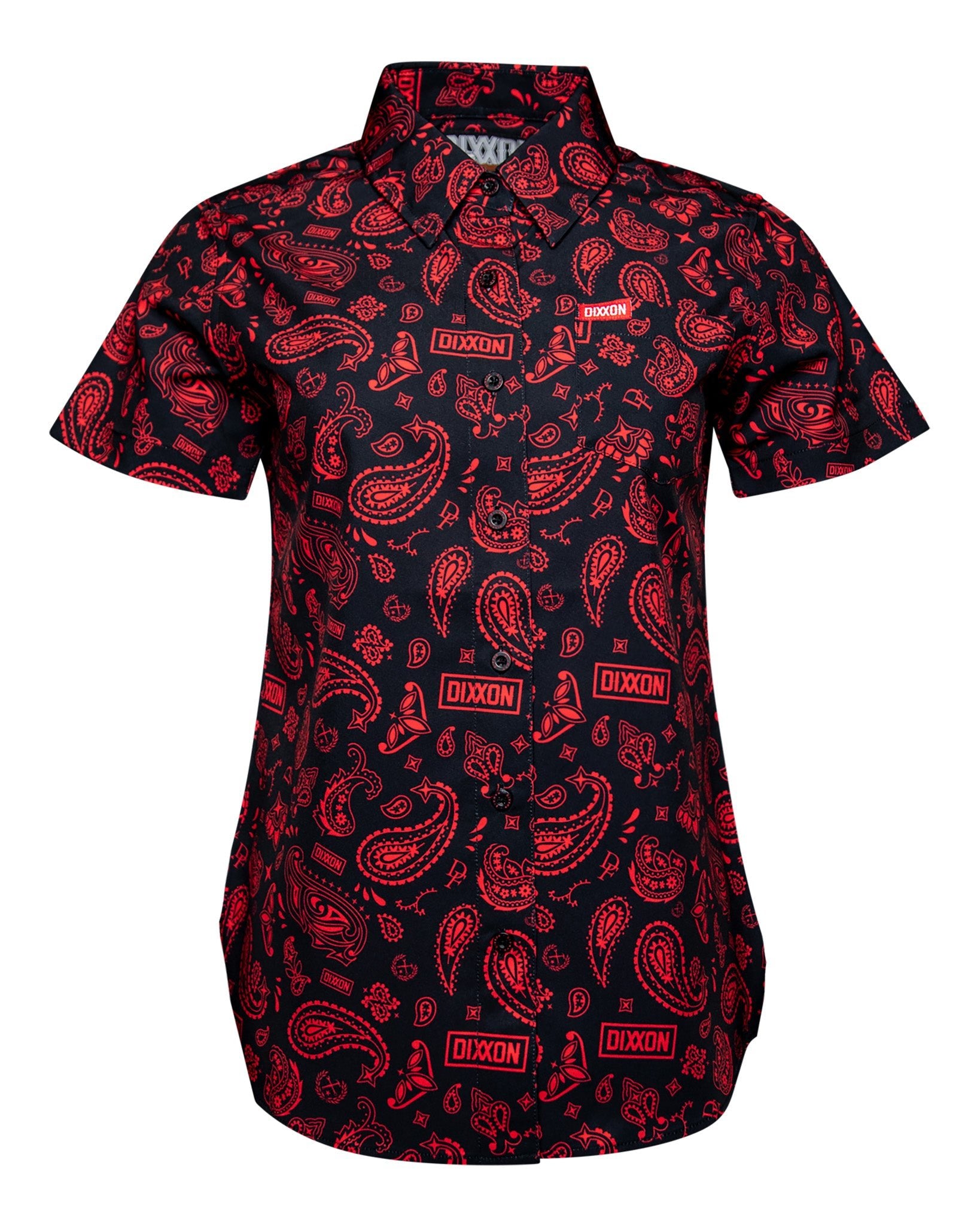 Women's Hankie Party Shirt - Black & Red - Dixxon Flannel Co.