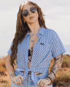 Women's High Desert Party Shirt - Blue - Dixxon Flannel Co.