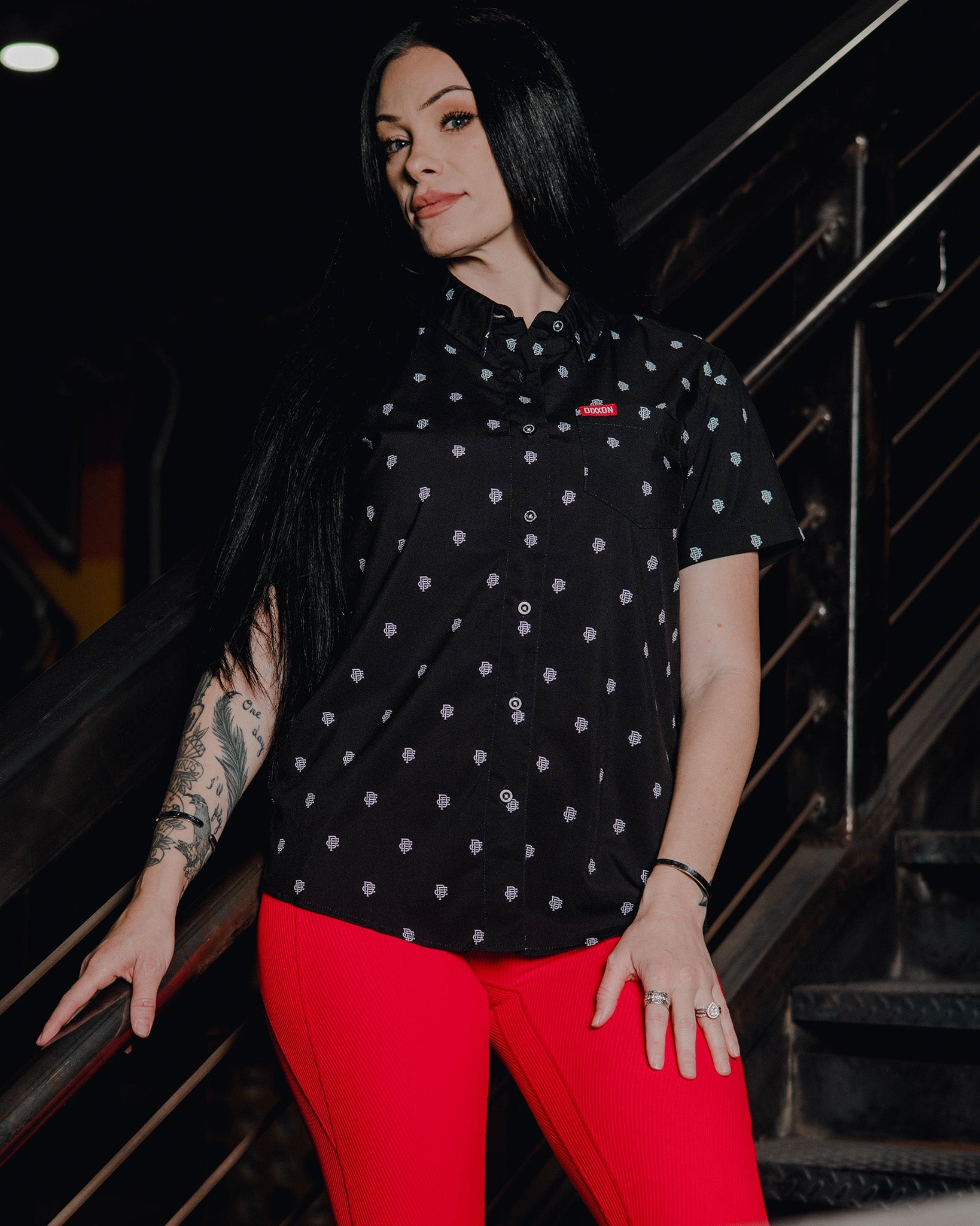 Women's Insignia Party Shirt - Black & White | Dixxon
