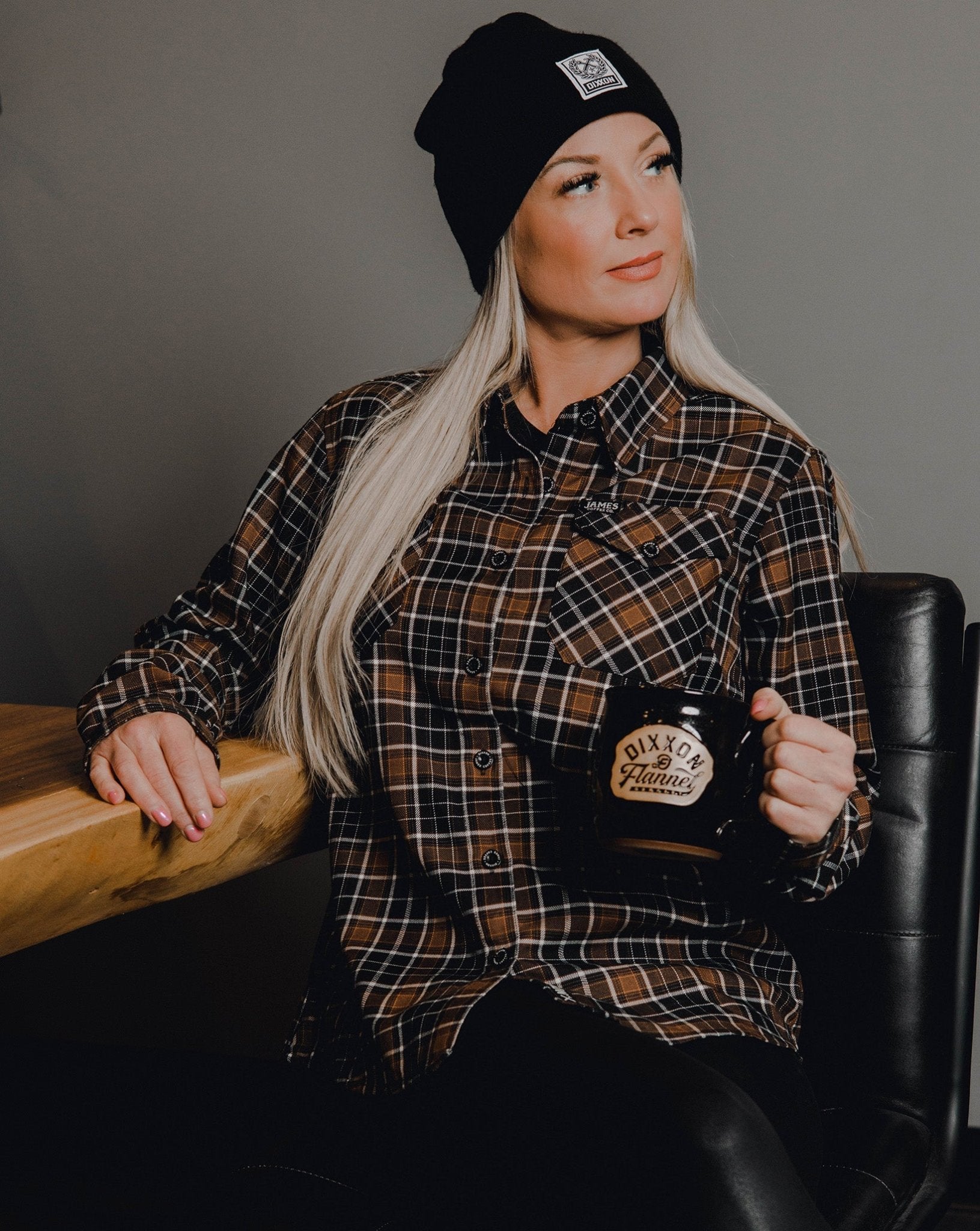 Women's James Coffee Flannel Dixxon Flannel - Main Image