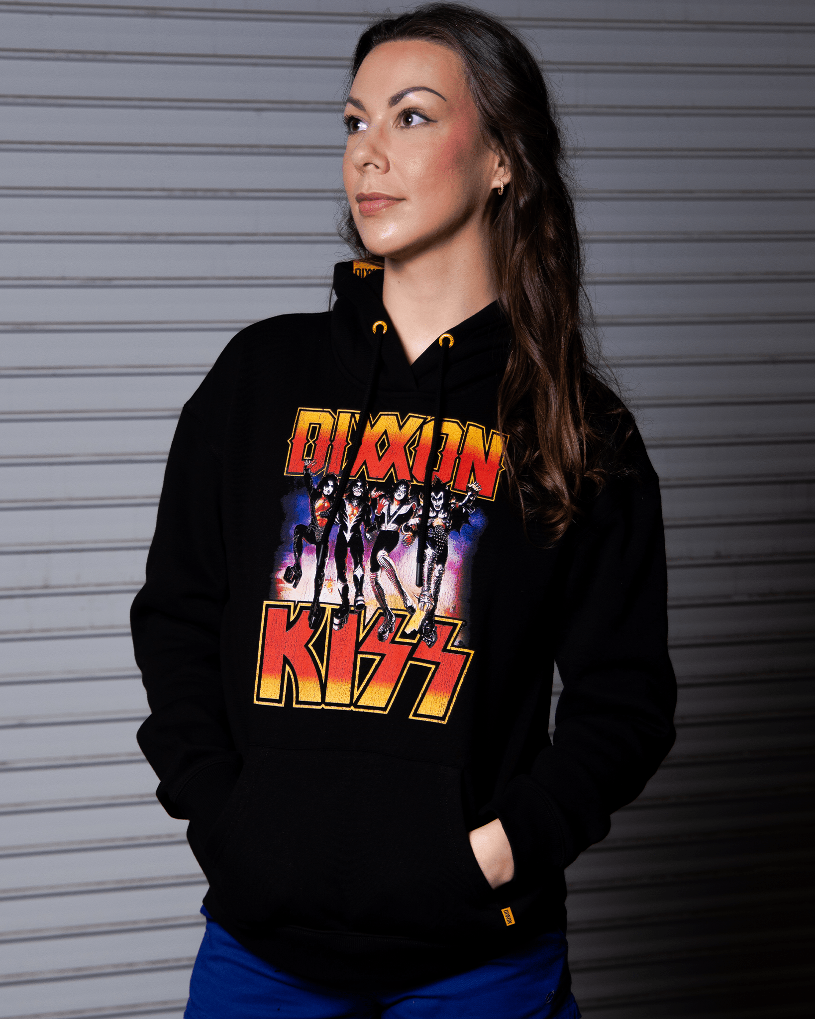 Women's KISS Destroyer Pullover Hoodie - Black - Dixxon Flannel Co. view 3
