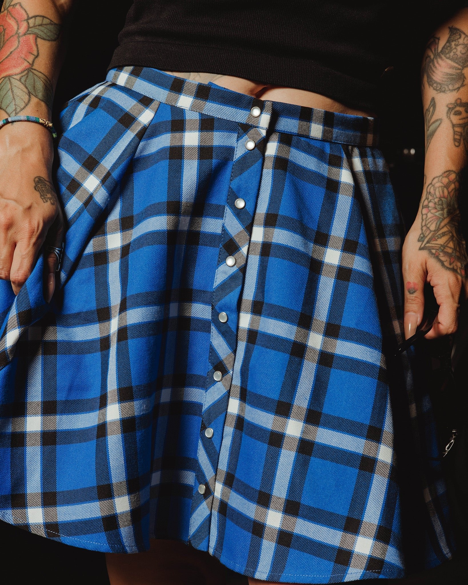 Women's Lapis Flannel Circle Skirt | Dixxon Flannel Co.