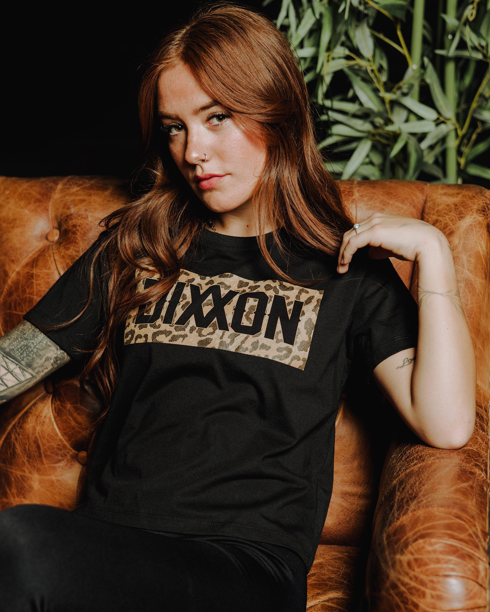 Women's Leopard Crop Top - Black - Dixxon Flannel Co.