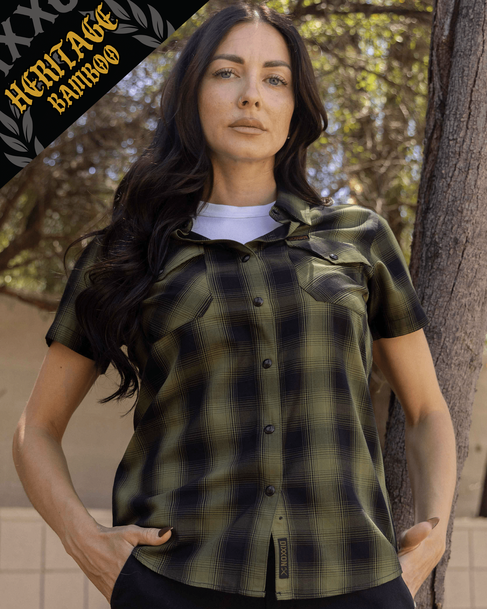 Women's Lone Wolf Heritage Bamboo Short Sleeve - Dixxon Flannel Co.