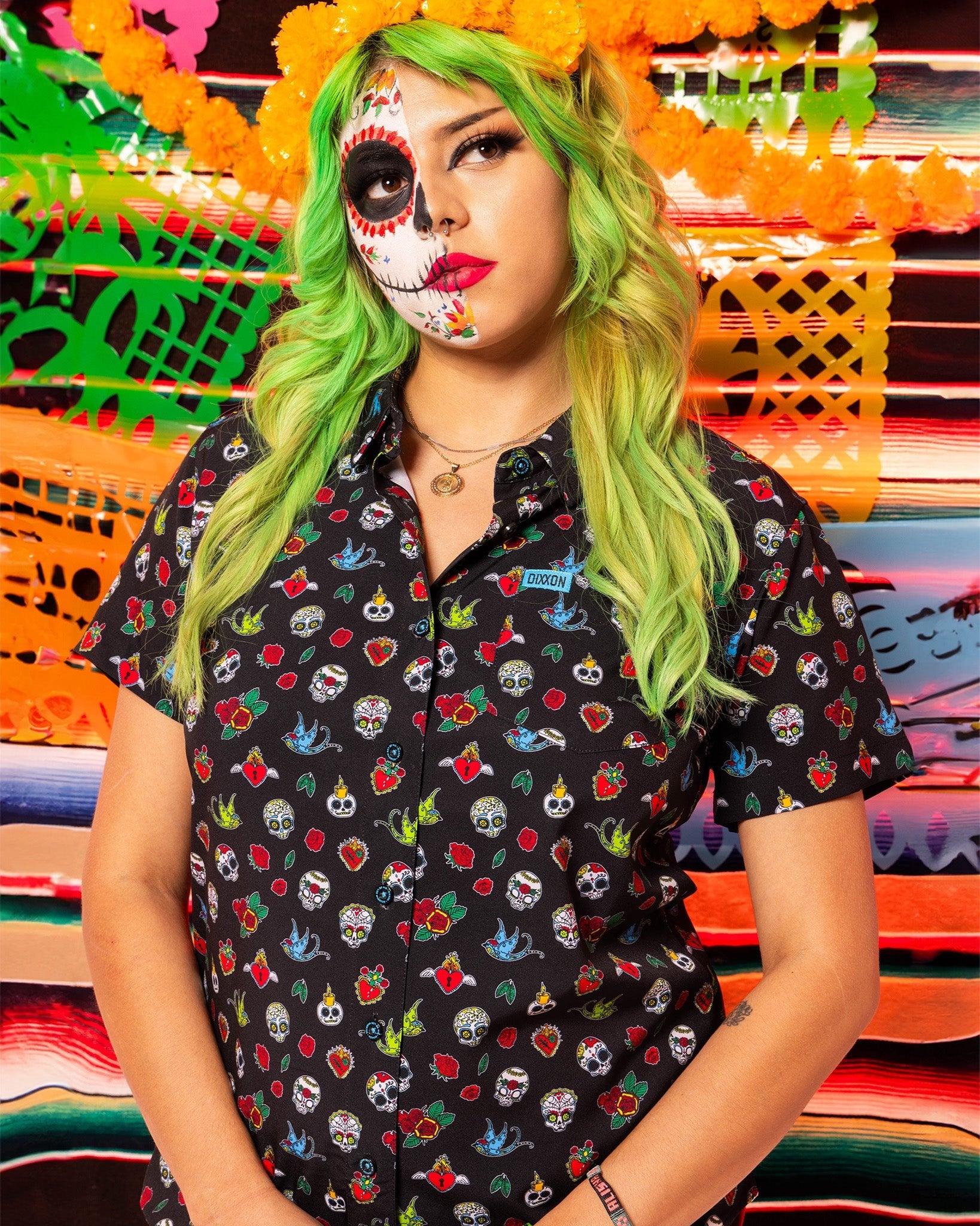 Women's Los Muertos Party Shirt - Dixxon Flannel Co.