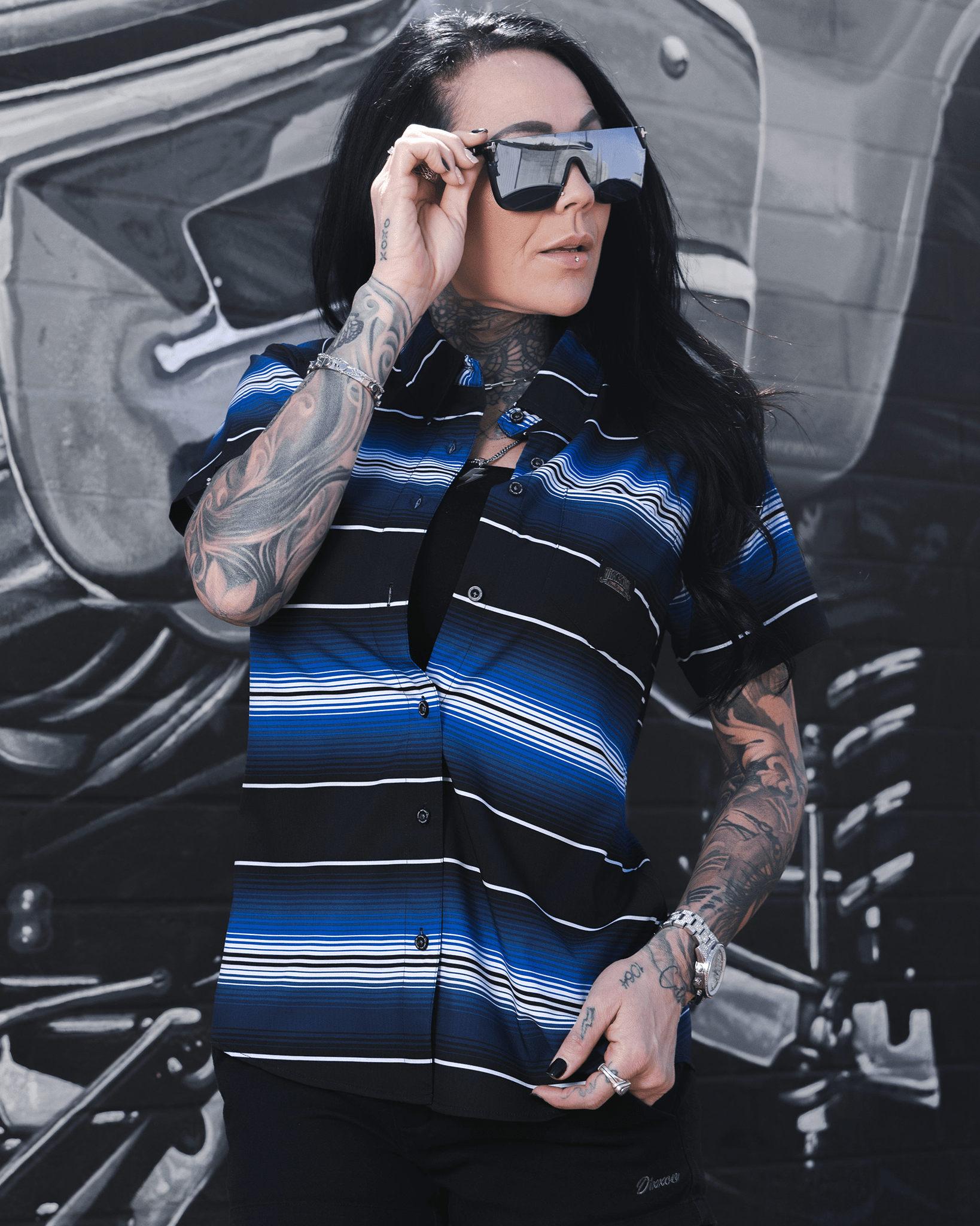 Women's Low Low Party Shirt - Blue - Dixxon Flannel Co.