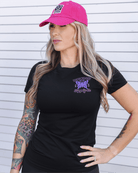 Women's Mariposa Fitted T-Shirt- Black - Dixxon Flannel Co.