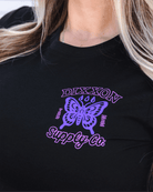 Women's Mariposa Fitted T-Shirt- Black - Dixxon Flannel Co.