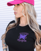 Women's Mariposa Fitted T-Shirt- Black - Dixxon Flannel Co.
