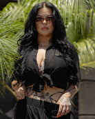 Women's Mesh Cover Up Button Up - Black - Dixxon Flannel Co.