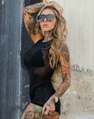 Women's Mesh Cover Up Dress - Black - Dixxon Flannel Co.