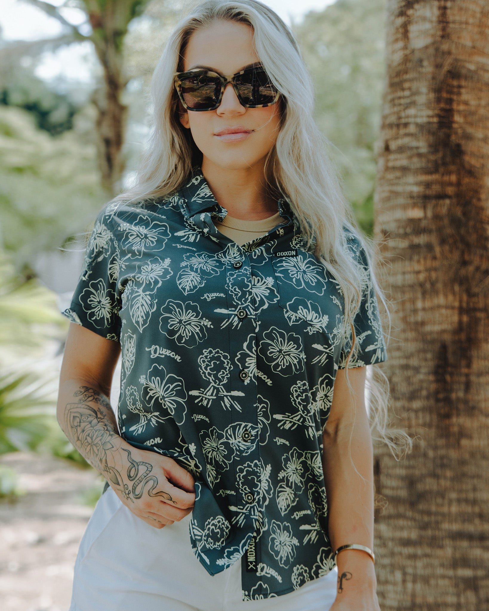 Women's Mount Wannahockaloogie Short Sleeve - Green & Yellow