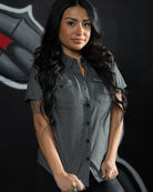 Women's Obsidian Short Sleeve Flannel - Dixxon Flannel Co.