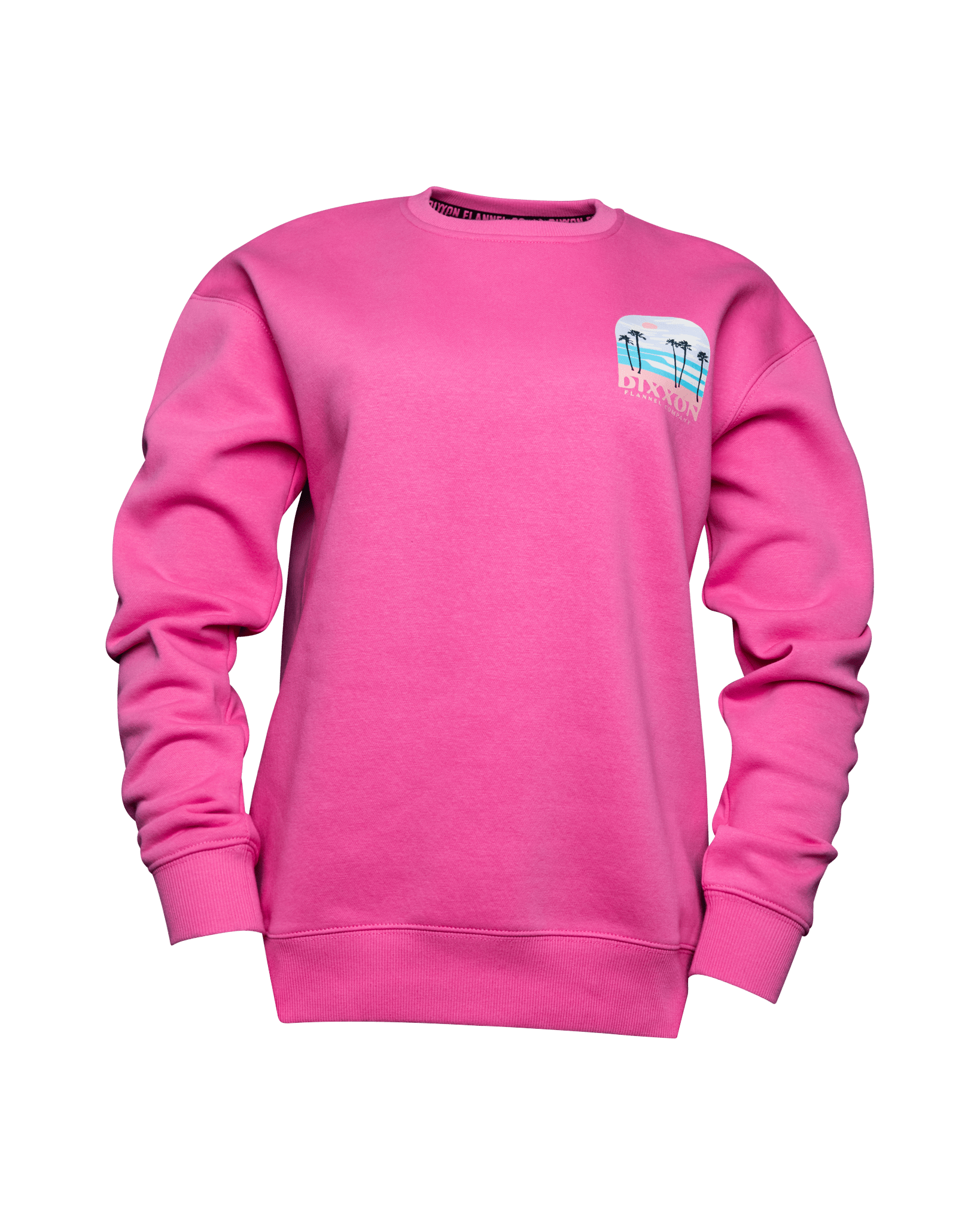 Women's Ocean Front Crewneck Sweatshirt - Pink | Dixxon