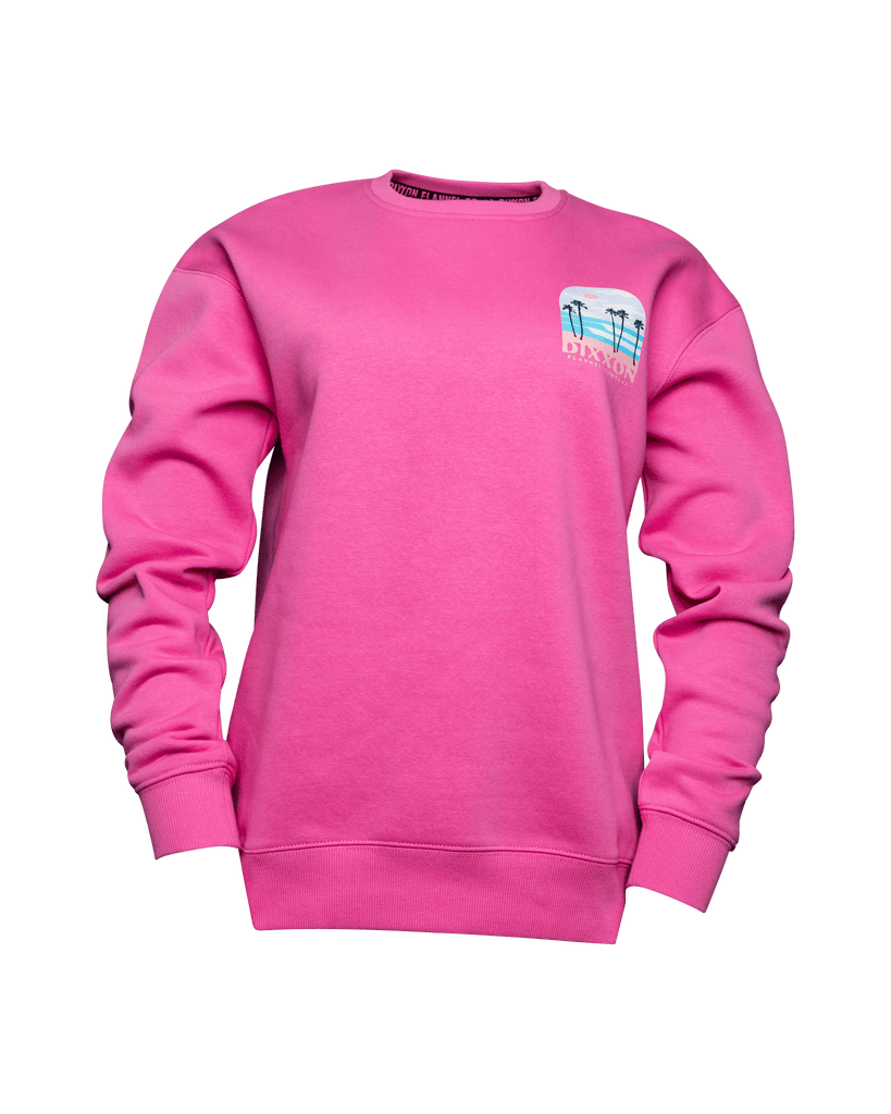 Women's Ocean Front Crewneck Sweatshirt - Pink - Dixxon Flannel Co.