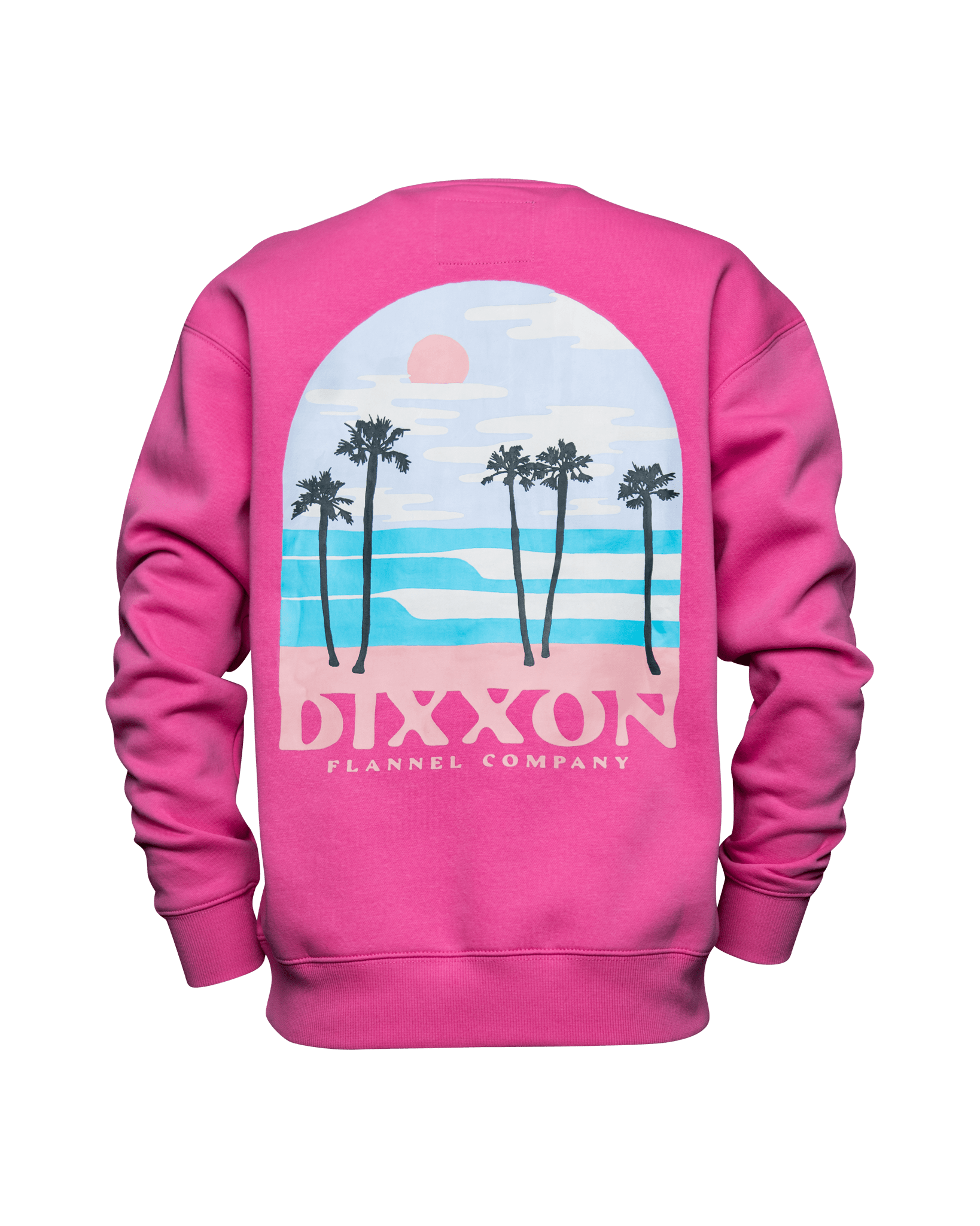 Women's Ocean Front Crewneck Sweatshirt - Pink - Dixxon Flannel Co.