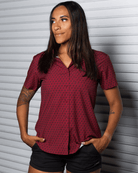Women's Party Hammers Party Shirt - Maroon & Black - Dixxon Flannel Co.