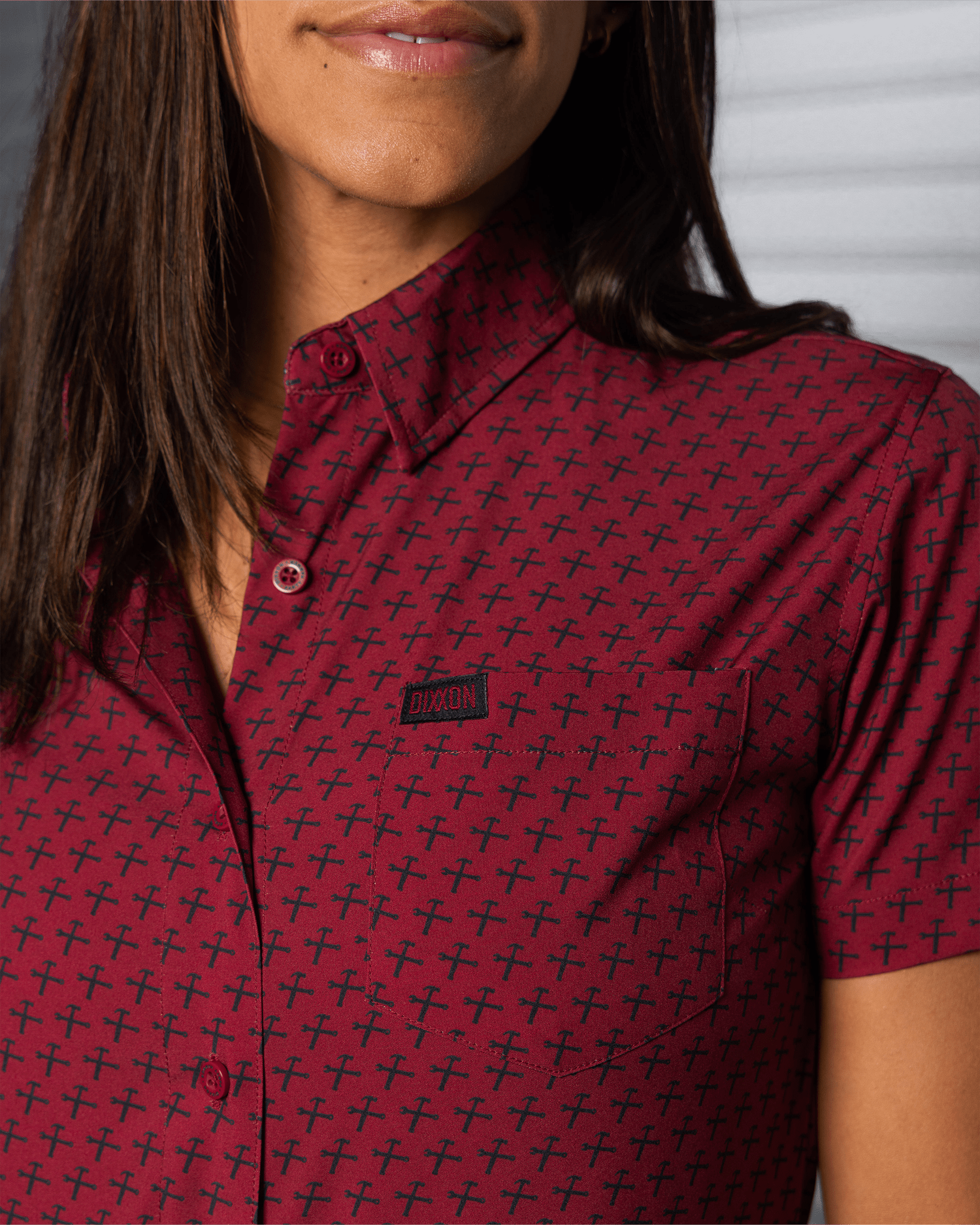 Women's Party Hammers Party Shirt - Maroon & Black - Dixxon Flannel Co.