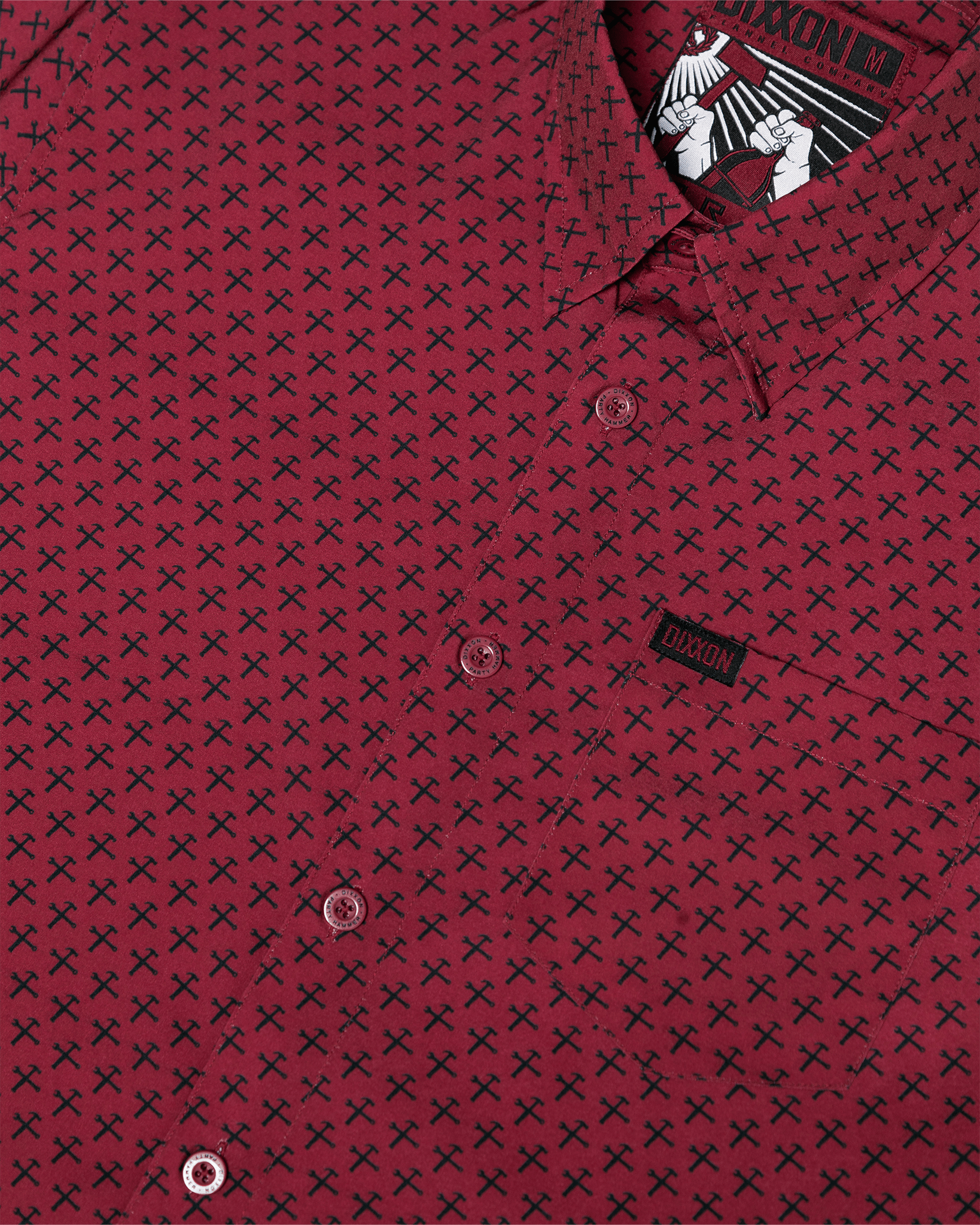 Women's Party Hammers Party Shirt - Maroon & Black - Dixxon Flannel Co.