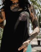 Women's Pink Locos Flowy Tank - Black - Dixxon Flannel Co.