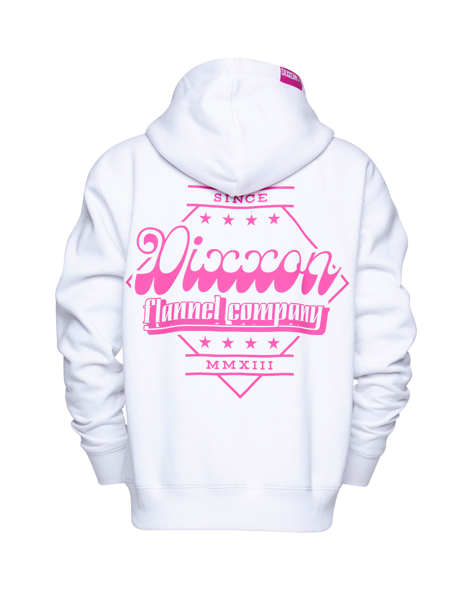 Women's Pink Stardust Zip Up Hoodie - White - Dixxon Flannel Co.