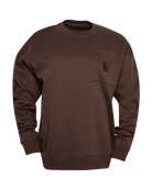 Women's Pocket Crewneck Sweatshirt - Brown - Dixxon Flannel Co.