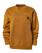 Women's Pocket Crewneck Sweatshirt - Camel - Dixxon Flannel Co.