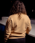 Women's Pocket Crewneck Sweatshirt - Khaki - Dixxon Flannel Co.