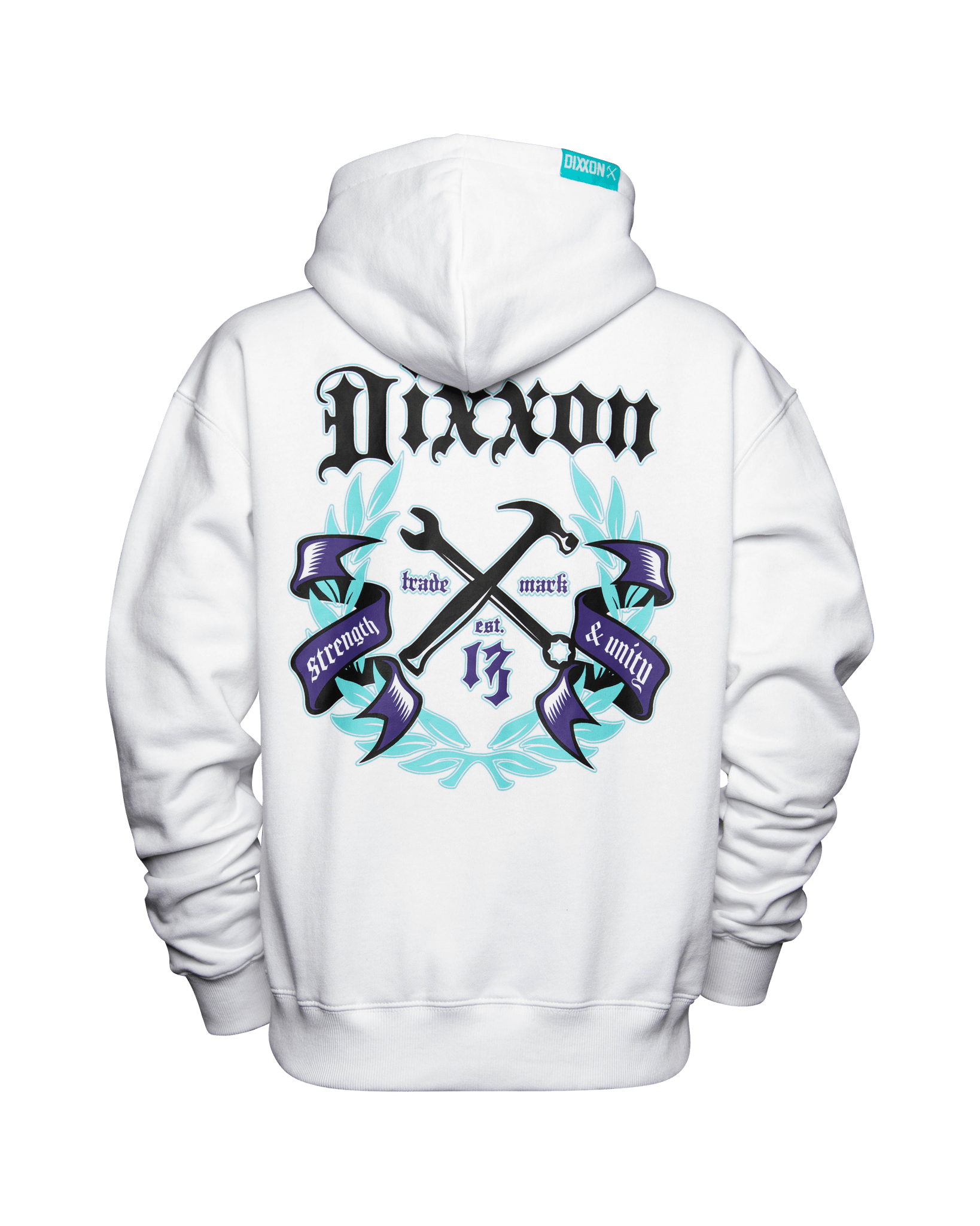 Women's Purple Award Crest Zip Up - White - Dixxon Flannel Co.