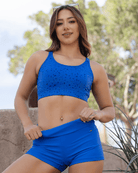 Women's Range Sports Bra - Cobalt Terazzo - Dixxon Flannel Co.