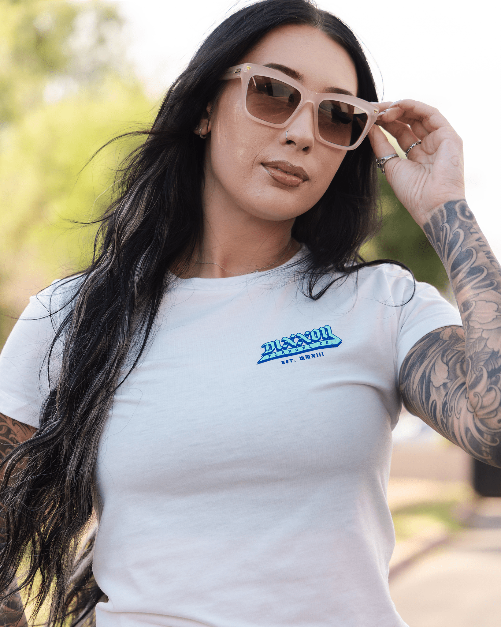 Women's Razors Edge Fitted Tee - White - Dixxon Flannel Co. view 3