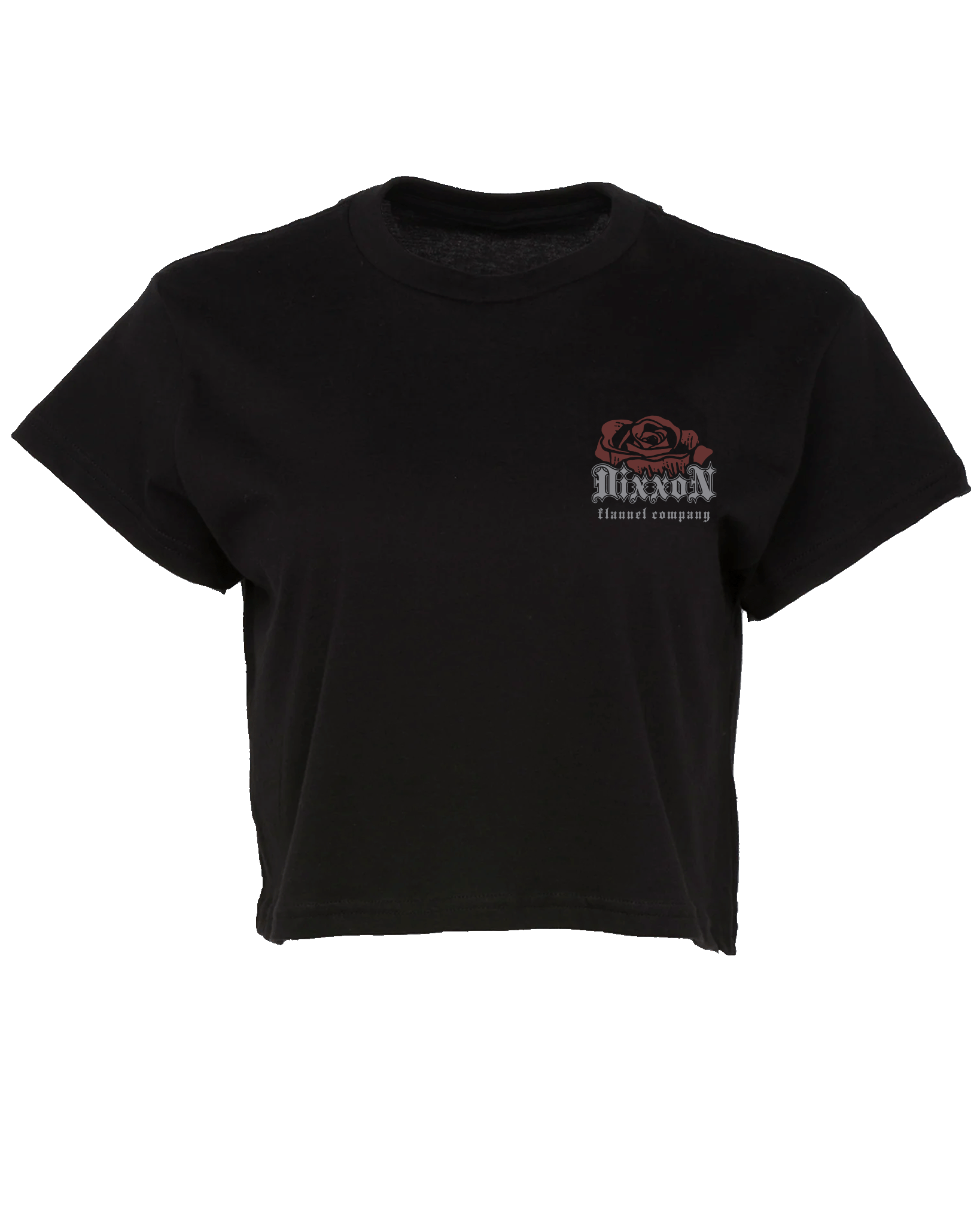 Women's Rebel Bloom Crop Top   - Black - Dixxon Flannel Co.