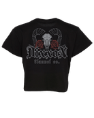 Women's Rebel Bloom Crop Top   - Black - Dixxon Flannel Co.