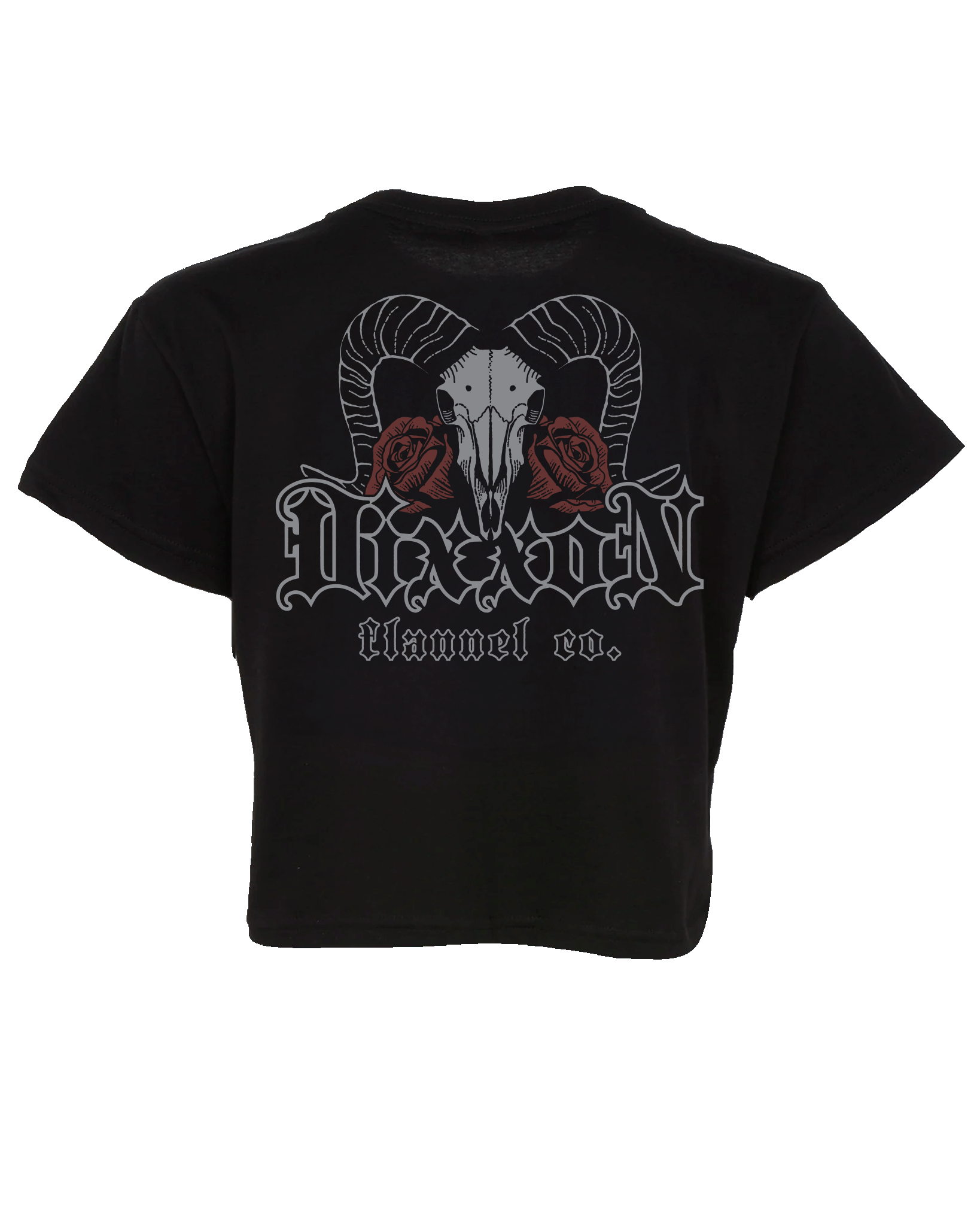 Women's Rebel Bloom Crop Top   - Black - Dixxon Flannel Co.