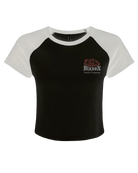 Women's Rebel Bloom Raglan Tee - Black & White - Dixxon Flannel Co.