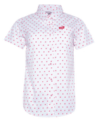 Women's Red Finney Short Sleeve - White - Dixxon Flannel Co.