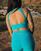 Women's Ribbed Crop Top - Blue - Dixxon Flannel Co.