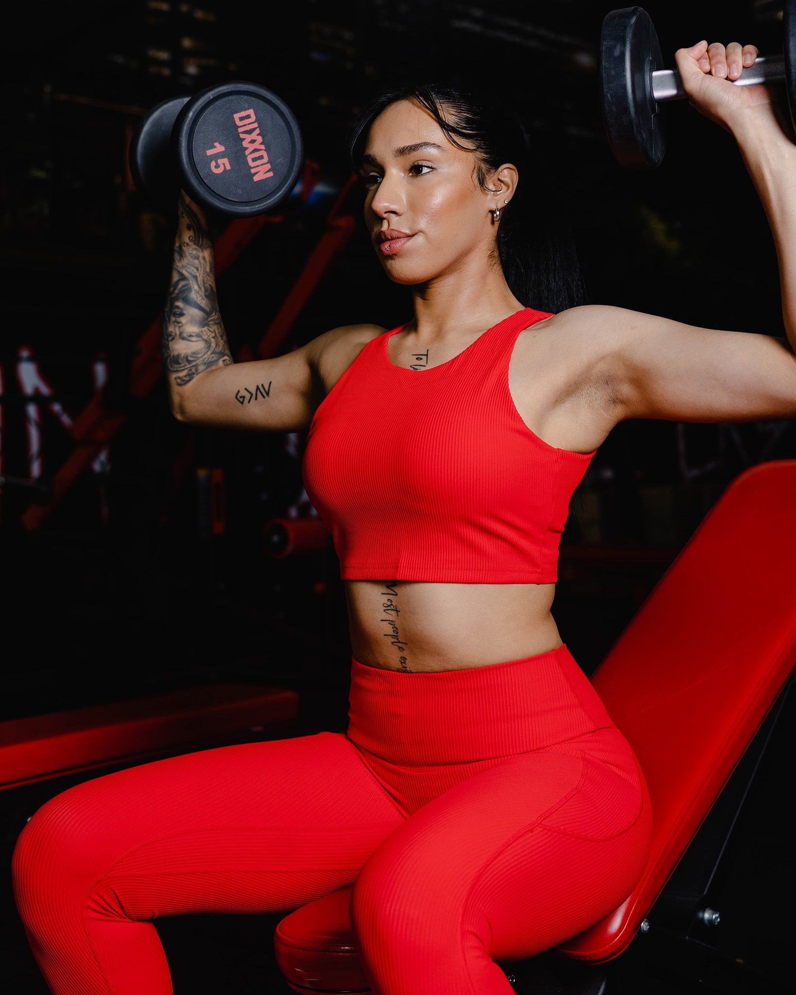 Women's Ribbed Leggings - Red - Dixxon Flannel Co.
