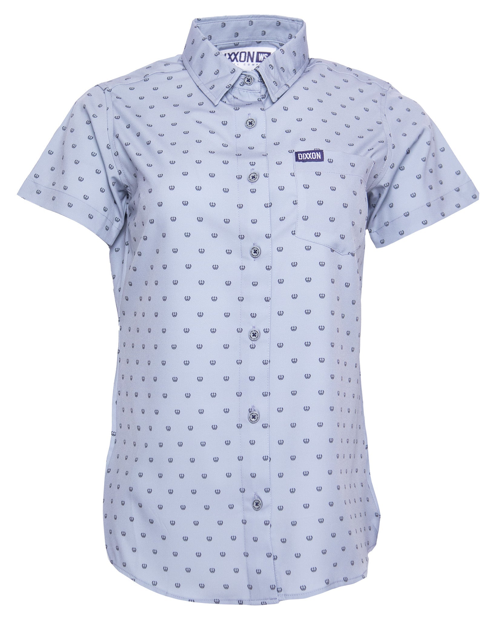 Women's Salty Crest Party Shirt - Black & Gray - Dixxon Flannel Co.